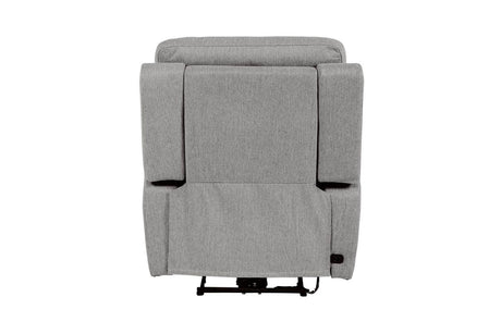 Grey Textured Fabric Electric Recliner Chair with USB Ports