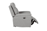 Grey Textured Fabric Electric Recliner Chair with USB Ports
