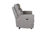 Grey Textured Fabric 3 Seater Electric Recliner Sofa