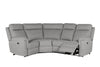 Grey Textured Fabric Electric Recliner Corner Group Sofa