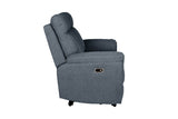 Azul Grey Textured Fabric 3 Seater Electric Recliner Sofa
