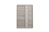 Grey Gloss Finish Wooden 4 Drawer Tall Chest Open Top