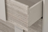 Grey Gloss Finish Wooden 4 Drawer Tall Chest Open Top