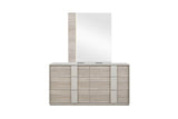 Grey Gloss Finish Wooden 6 Drawer Dressing Chest
