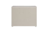 Grey Gloss Finish Wooden Chest of 3 Drawers