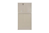 Grey Gloss Finish 2 Door 2 Drawer Double Wardrobe