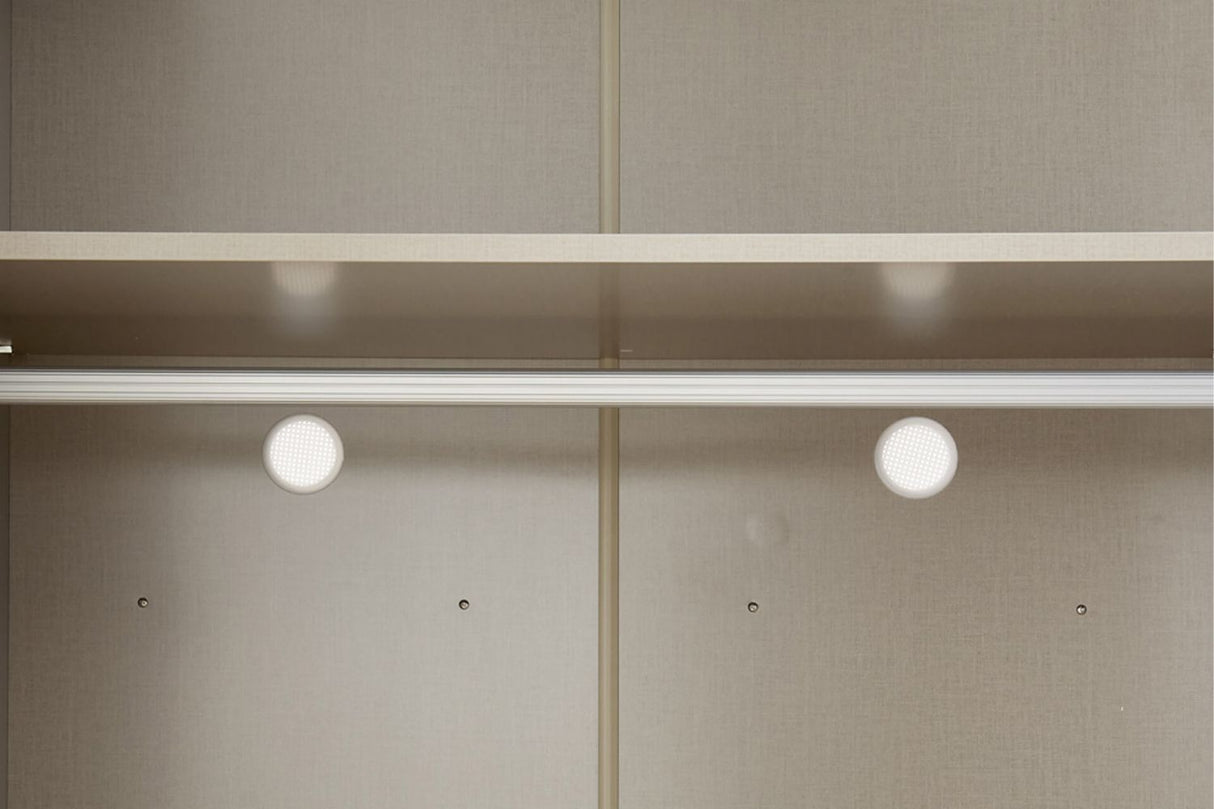 Grey Gloss Finish 2 Door 2 Drawer Double Wardrobe