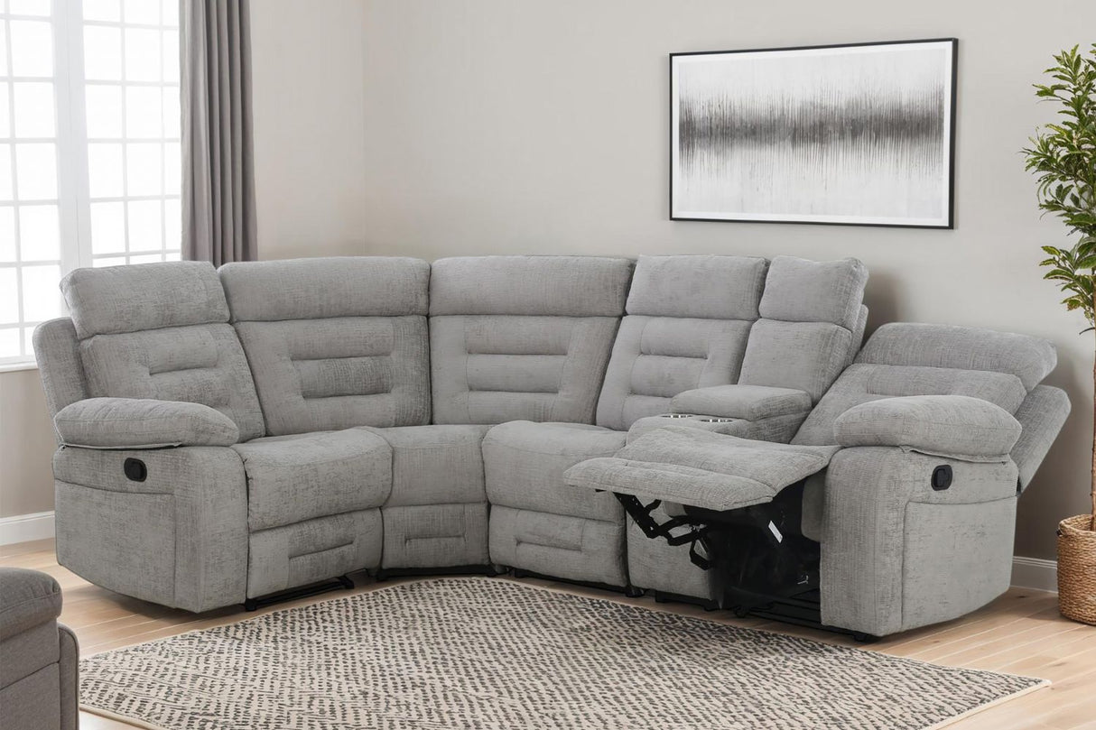 Wilbur Corner Group Manual Recliner Grey