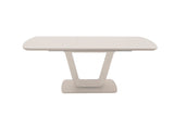 Putty Glass Top Large Extending Dining Table 160 to 200cm