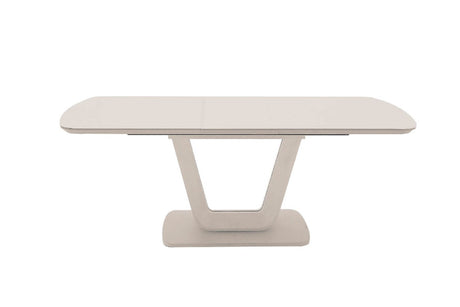 Putty Glass Top Large Extending Dining Table 160 to 200cm