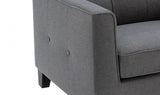 Modern Charcoal Grey Fabric Upholstered Single Seater Lounge Chair