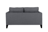 Charcoal Fabric Buttoned Upholstered 2 Seater Sofa