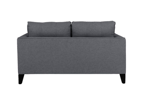 Charcoal Fabric Buttoned Upholstered 2 Seater Sofa