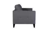 Charcoal Fabric Buttoned Upholstered 2 Seater Sofa