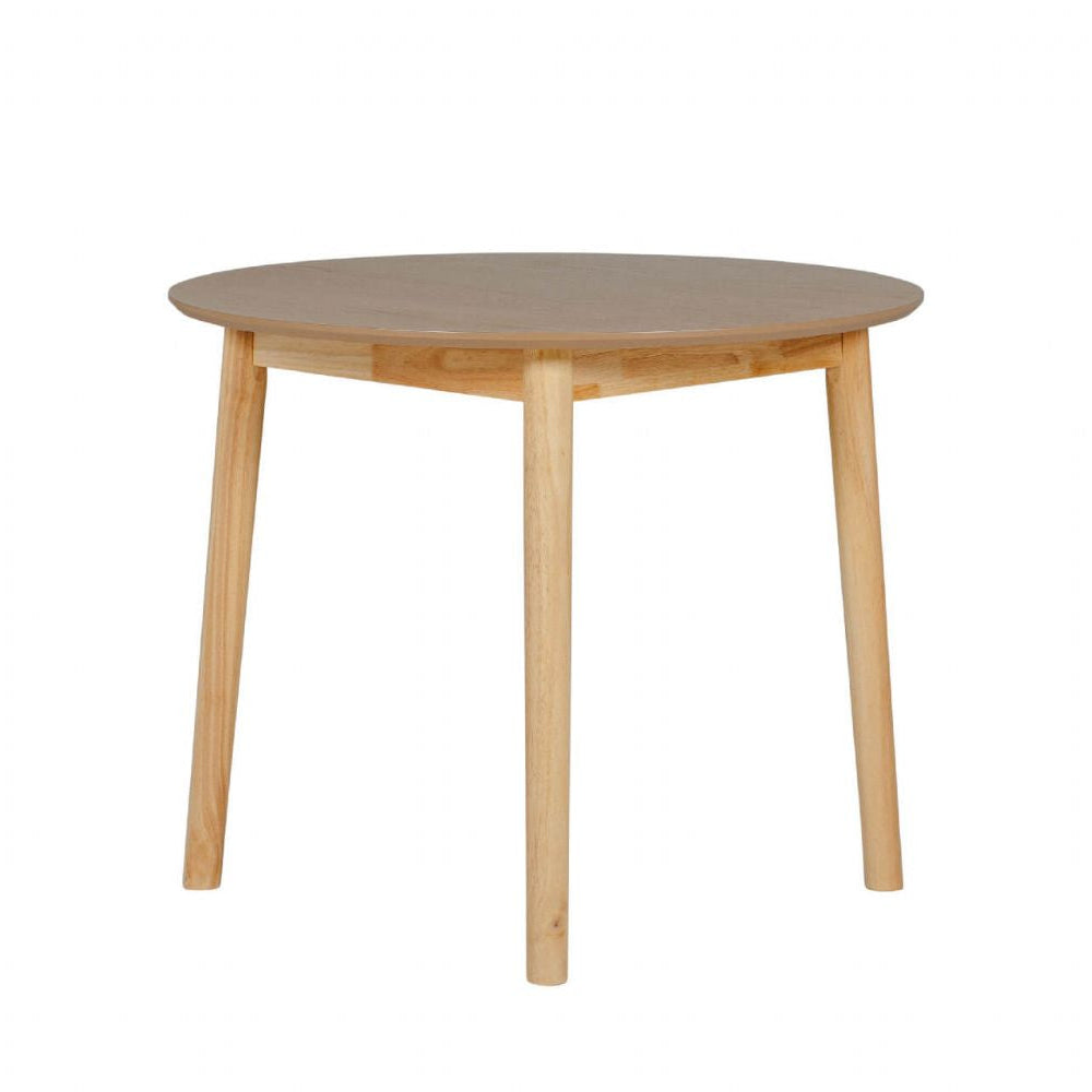 Natural Oak Wooden Small 90cm Round Dining Table
