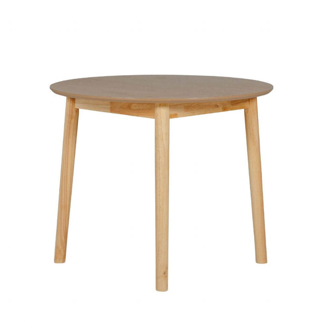 Natural Oak Wooden Small 90cm Round Dining Table