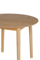 Natural Oak Wooden Small 90cm Round Dining Table