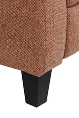 Rust Polyester Recliner Chair with Pushback Seat