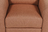 Rust Polyester Recliner Chair with Pushback Seat