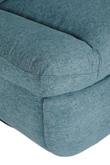 Marine Blue Fabric Electric Reclining Swivel Glider Chair