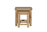 Natural Oak Traditional Nest of Side Tables