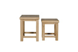 Natural Oak Traditional Nest of Side Tables