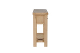 Natural Oak 3 Drawer Traditional Console Table with Shelf