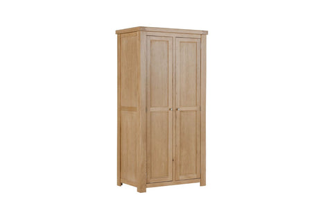 Traditional Oak 2 Door Double Wardrobe