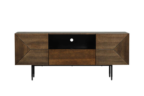 Brown Smoked Oak Large Sideboard with 2 Doors 1 Drawer