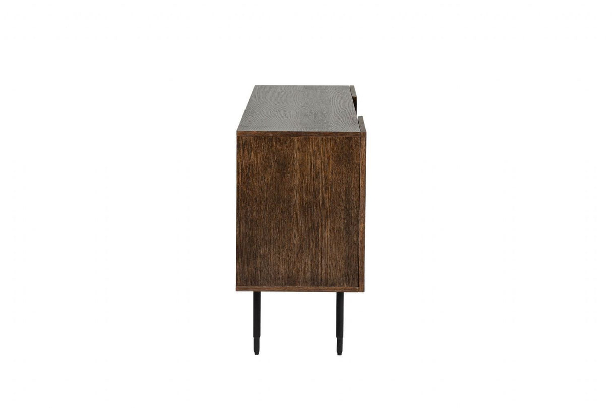 Brown Smoked Oak Large Sideboard with 2 Doors 1 Drawer