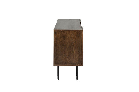 Brown Smoked Oak Large Sideboard with 2 Doors 1 Drawer