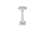 Putty Wooden Console Table Glass Top