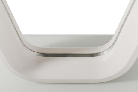 Putty Wooden Console Table Glass Top