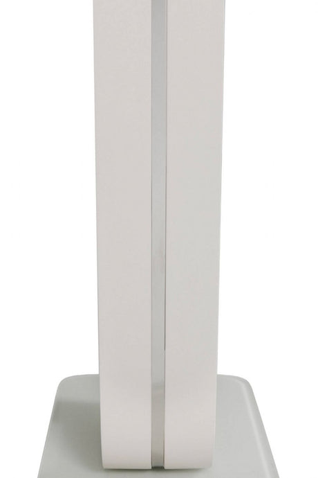 Putty Wooden Console Table Glass Top