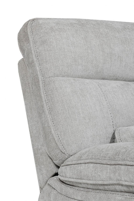 Grey Textured Fabric 1 Seater Manual Recliner Chair