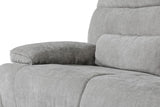 Grey Textured Fabric 2 Seater Manual Recliner Sofa