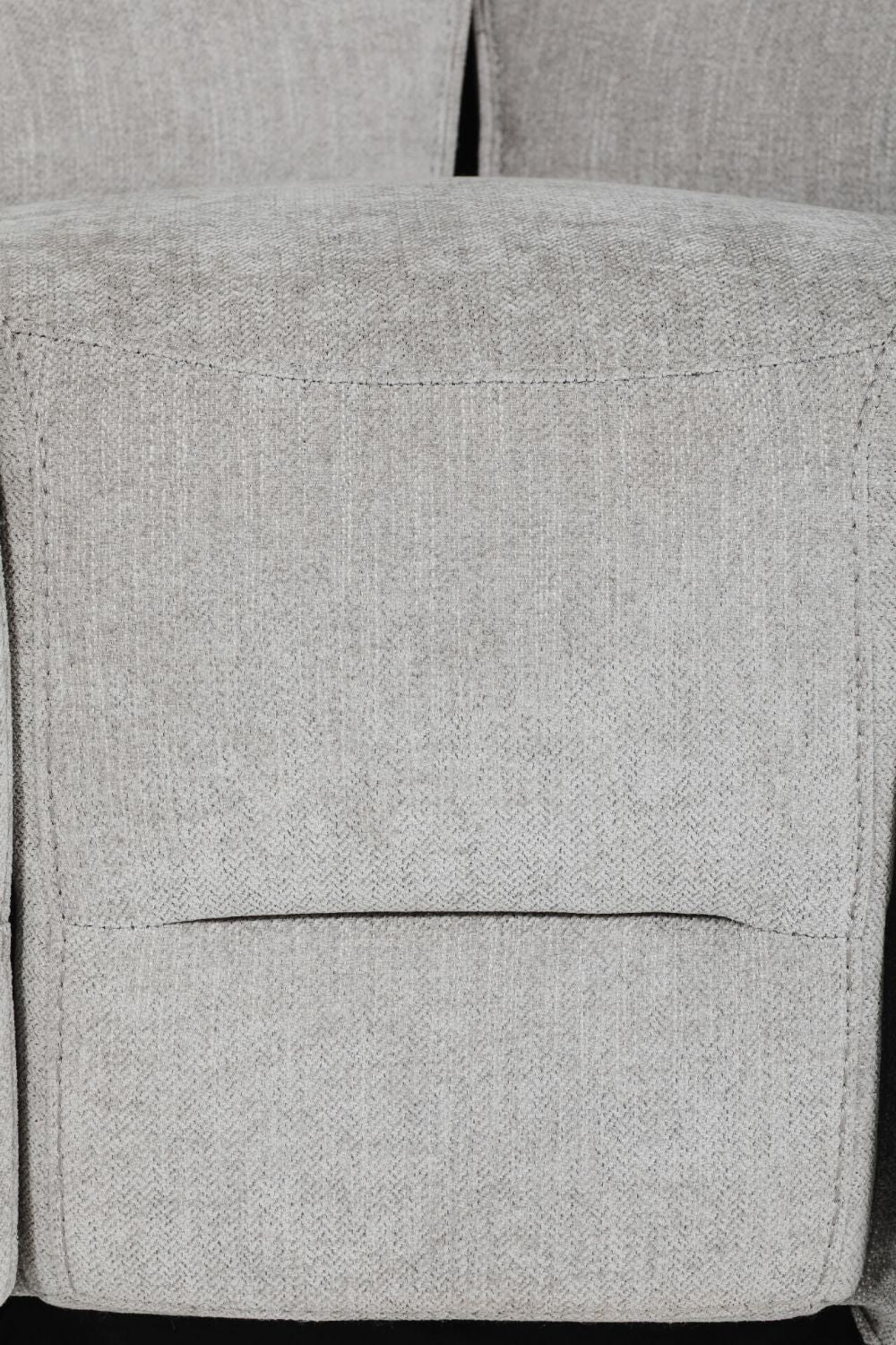 Grey Fabric Large Corner Manual Recliner Sofa