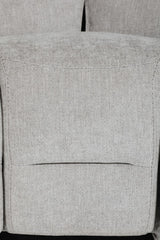 Grey Fabric Large Corner Manual Recliner Sofa