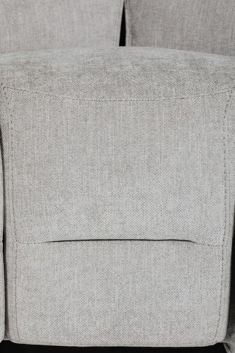 Grey Fabric Large Corner Manual Recliner Sofa