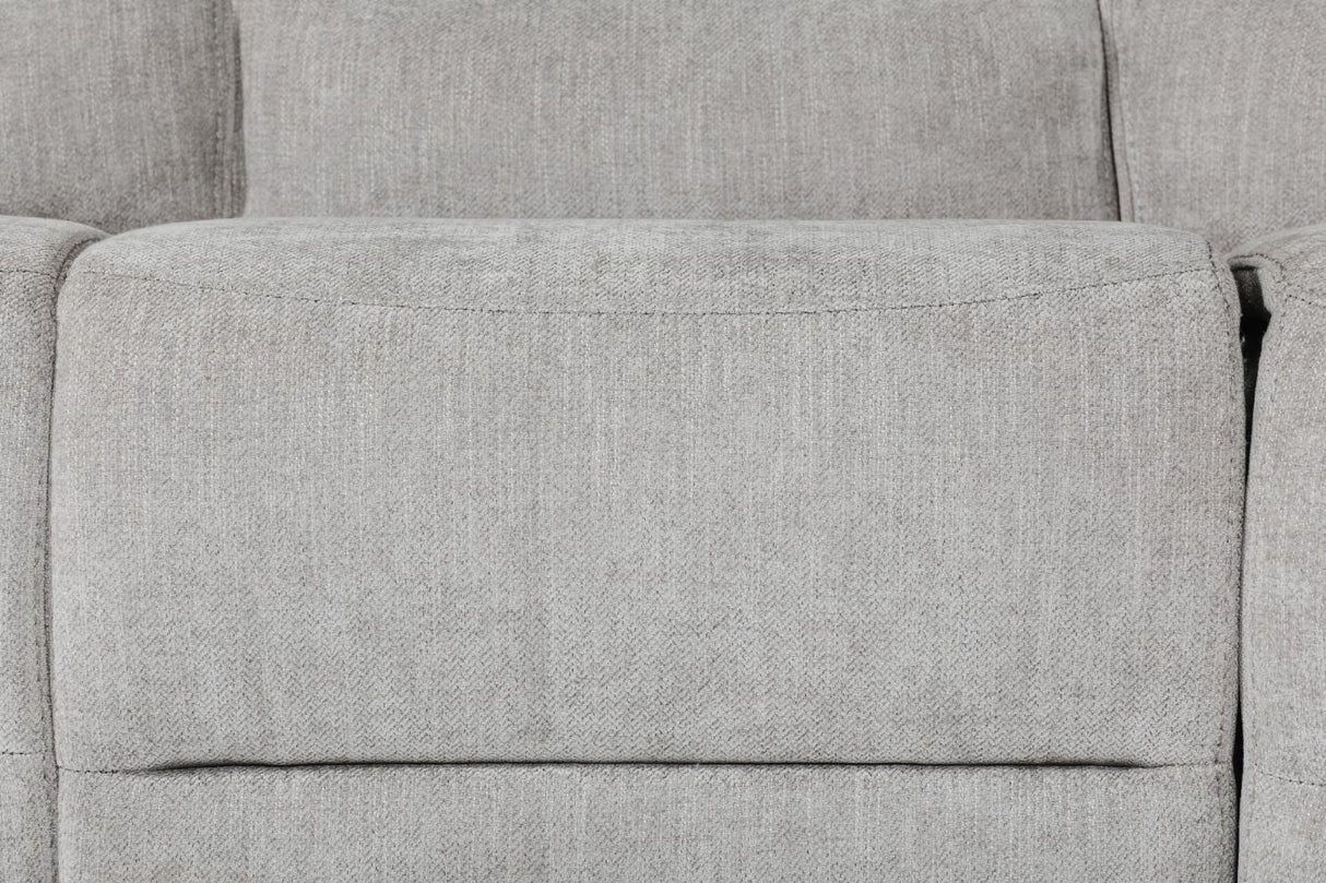 Grey Fabric Large Corner Manual Recliner Sofa