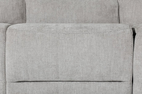 Grey Fabric Large Corner Manual Recliner Sofa