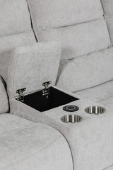 Grey Fabric Large Corner Manual Recliner Sofa