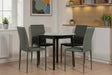 Black Wooden Small Round Dining Table 90cm