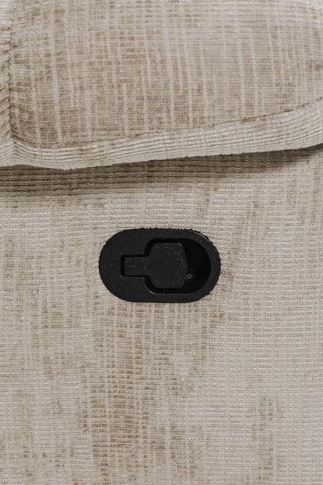 Latte Textured Fabric Glider Swivel Recliner Chair