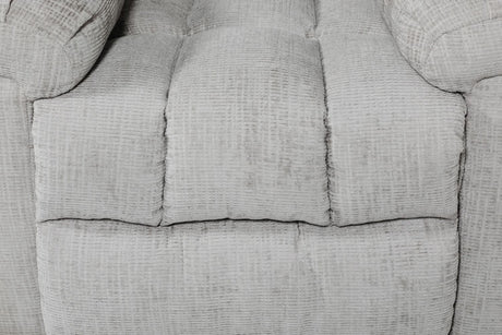 Grey Textured Fabric Manual Glider Swivel Recliner Chair