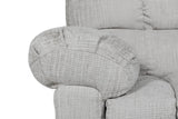 Grey Textured Fabric Manual Glider Swivel Recliner Chair