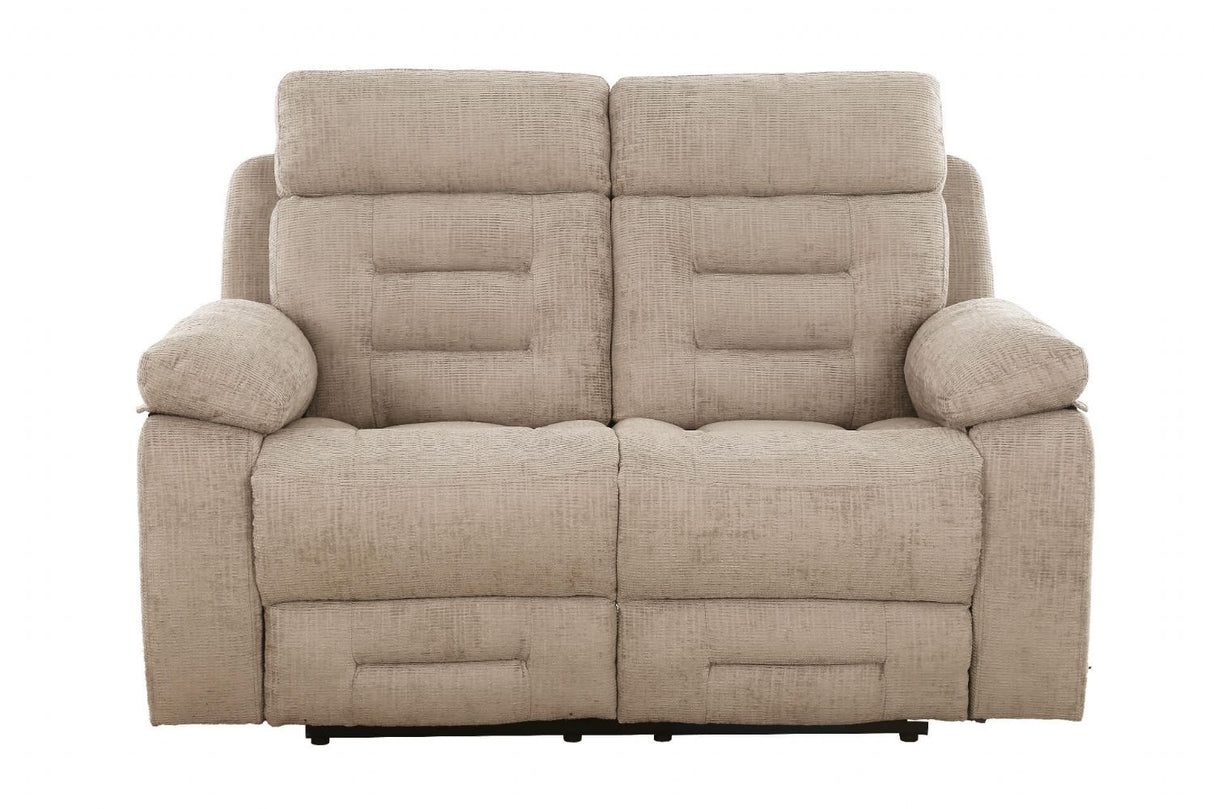 Wilbur 2 Seater Manual Recliner Latte