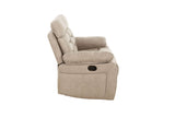 Wilbur 2 Seater Manual Recliner Latte
