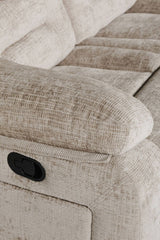 Wilbur 2 Seater Manual Recliner Latte