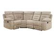 Latte Textured Fabric Electric Recliner Corner Group Sofa
